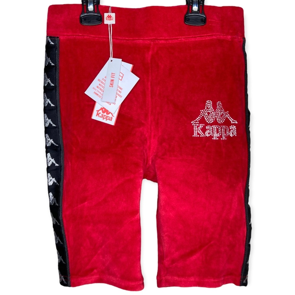 Kappa S L Res 222 Banda Saxeever Skin Fit Pull On Sweat Velvet Velour Shorts